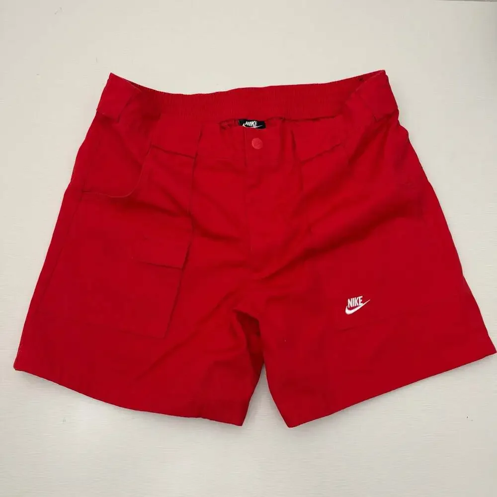 Nike Sportswear Reissue 1987 Archive Red Woven Shorts Size L